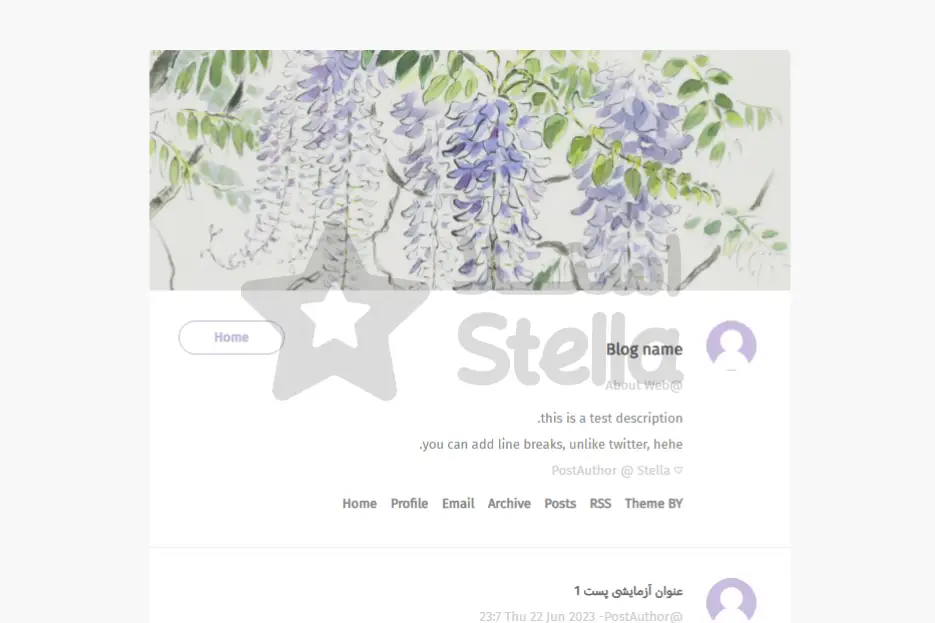 قالب وبلاگ شماره 10 - تک ستونه عکس‌دار