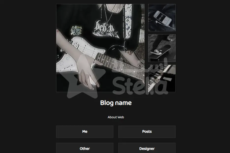 قالب وبلاگ شماره 12 - تک ستونه تیره عکس‌دار