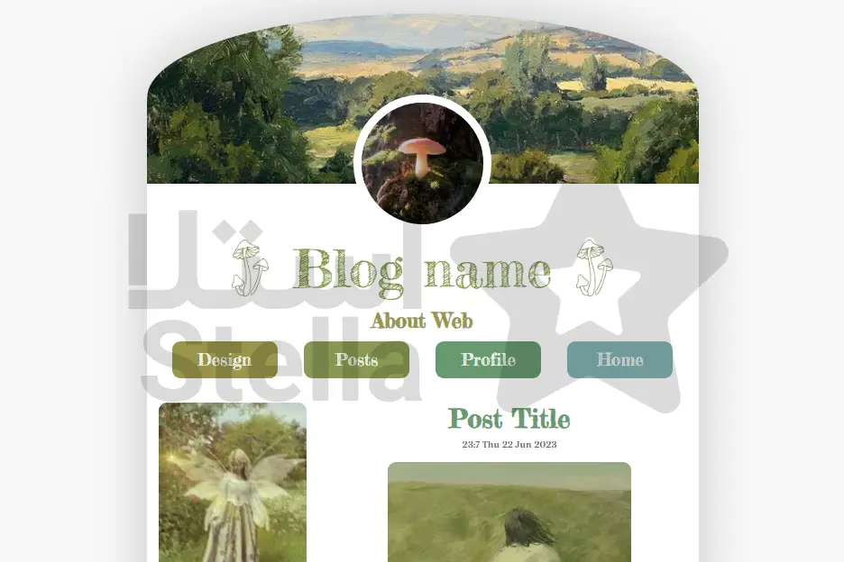 قالب وبلاگ شماره 13 - دوستونه عکس‌دار فانتزی