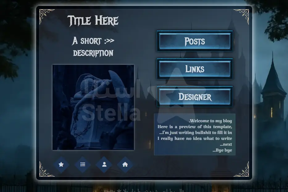 قالب وبلاگ شماره 16 - دارک فانتزی