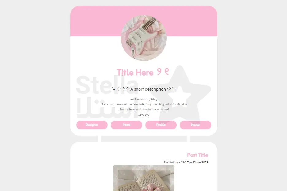 قالب وبلاگ شماره 18 - تک ستونه مینیمال